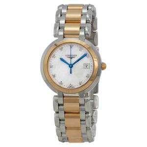 Primaluna White Mother of Pearl Stainless Steel and 18kt Rose Gold Dial Watch L8.112.5.87.6