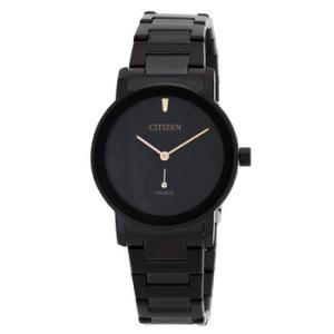 Quartz Black Dial Blackplated Watch EQ906550E
