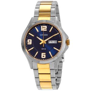 Quartz Blue Dial Twotone Watch BF200457L