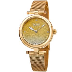 Quartz Gold Dial Goldtone Mesh Watch BUR231YG