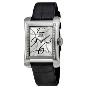 Rectangular Date Automatic Diamond Silver Dial Watch 01 561 7621 496107 5 16
