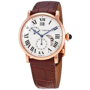 Rotonde Retrograde Silvered Guilloche Dial 18kt Rose Gold Watch W1556240