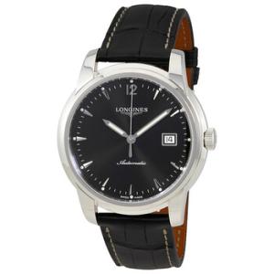 SaintImer Black Dial Automatic Leather Watch L2.766.4.52.3