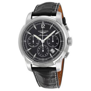 Saint Imier Chronograph Black Dial Black Leather Watch L27844523