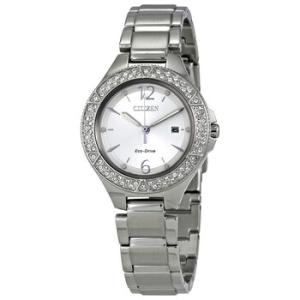 Silhouette Crystal Silver Dial Watch FE116054A