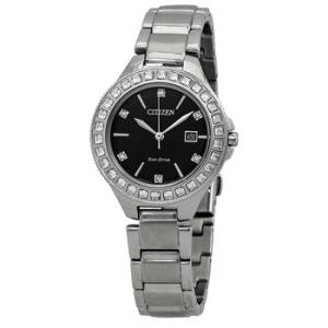 Silhouette EcoDrive Black Crystal Dial Watch FE119053E