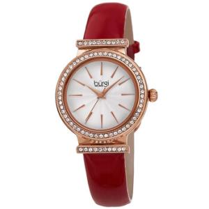 Silver Dial Red Leather Watch BUR230RD