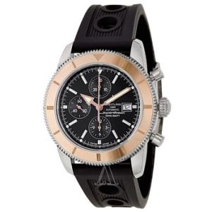 Superocean Heritage Chronograph Black Dial Rubber Watch U1332012B908BKOR