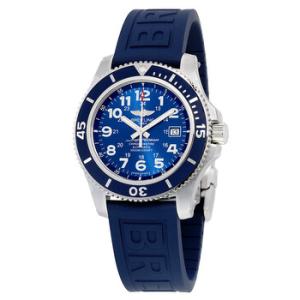 Superocean II 44 Automatic Metallic Blue Dial Blue Rubber Watch A17392D8C910BLPD3
