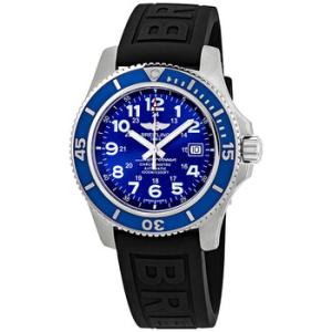 Superocean II 44 Blue Dial Black Rubber Watch A17392D8C910BKPT3