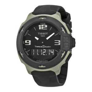 TRace Touch Black Dial Black Rubber Watch T0814209705701