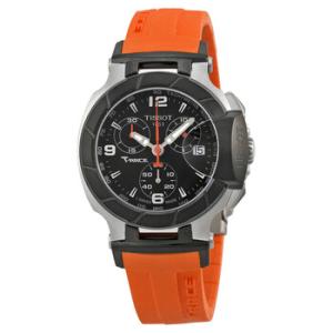 T Race Chronograph Orange Silicone Watch T0482172705700