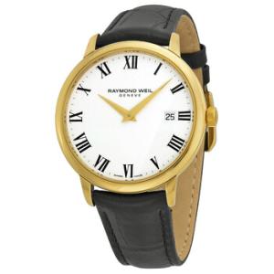 Toccata White Dial Black Leather Watch 5488PC00300