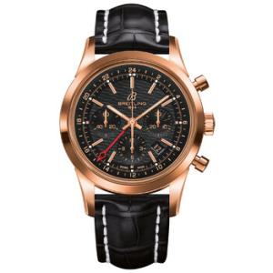 Transocean Chronograph GMT Black Dial BWatch RB045112BC68SS