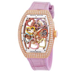 Vanguard Heart Skeleton Hand Wind Diamond Watch