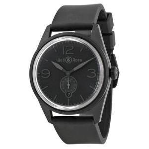 Vintage Automatic Black Dial Black Rubber Watch BRV123PHANTOM