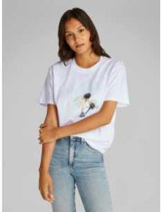 მაისურები CALVIN KLEIN JEANS - FLOWER GRAPHIC RELAXED TEE
