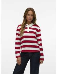 მაისურები Vero Moda - VMPERNILLE LS  STRIPED POLO TEE EXP