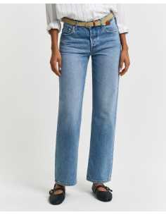 ქალის ჯინსი Gant - Straight Leg Rigid Jeans