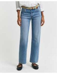 ქალის ჯინსი Gant - Straight Leg Rigid Jeans