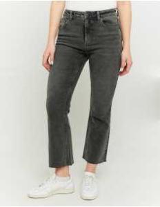 ქალის ჯინსი Tally Weijl - Grey Wash High Waist Cropped Flare Jeans