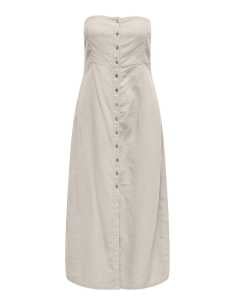 კაბა ONLY - ONLCARO LINEN BL BUT TUBE DRESS CC PNT