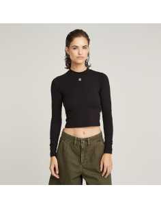 მაისურები G-Star Raw - Cropped mock slim l\s t wmn