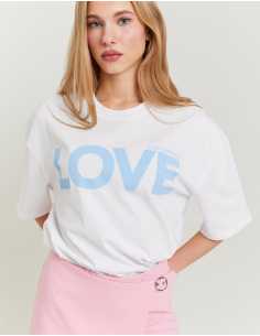 მაისურები Tally Weijl - White Printed T-shirt