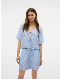 პერანგი Vero Moda - VMODETTE 2/4 TIE TOP WVN GA