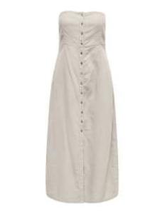 კაბა ONLY - ONLCARO LINEN BL BUT TUBE DRESS CC PNT