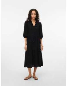 კაბა Vero Moda - VMPRETTY 3/4 LONG DRESS WVN GA