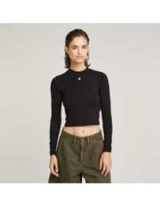 მაისურები G-Star Raw - Cropped mock slim l\s t wmn