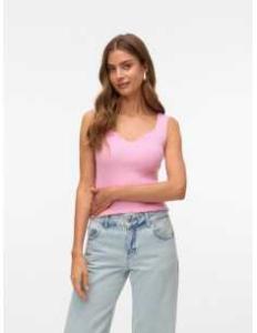 მაისურები Vero Moda - VMWILLOW SL HEART-NECK TOP GA SE