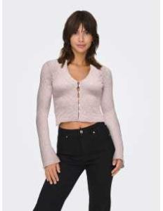 პერანგი ONLY - ONLPUSLE LS LACE V-NECK TOP WVN