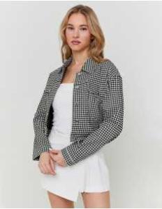ქურთუკი Tally Weijl - Cropped Vichy Trucker Jacket