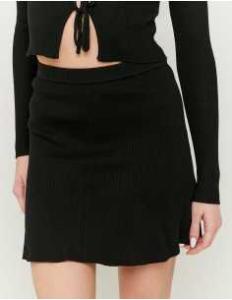 ქვედაბოლო Tally Weijl - Black Knitted A-shape Skirt
