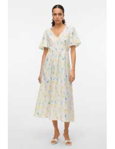 კაბა Vero Moda - VMFLORA OLGA SS 7/8 DRESS WVN GA