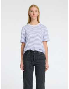 მაისურები SELECTED FEMME - SLFESSENTIAL SS STRIPED BOXY TEE NOOS