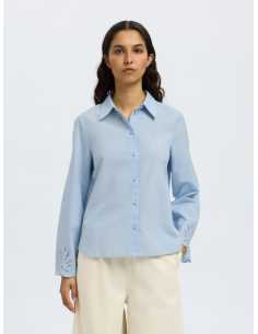 პერანგი SELECTED FEMME - SLFDAHLIA LS BRODERI SHIRT NOOS
