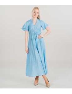 კაბა Vero Moda - VMFLORA OLGA SS 7/8 DRESS WVN GA