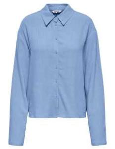 პერანგი ONLY - ONLSOLVI L/S LINEN BL SHIRT CC PNT