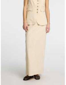 ქვედაბოლო SELECTED FEMME - SLFILUNA HW ANKLE SLIT SKIRT B