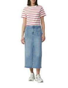 ქვედაბოლო s.Oliver - Denim midi skirt with a slit