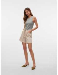 შორტი Vero Moda - VMEDEA MR ECRU BELT DNM SHORTS