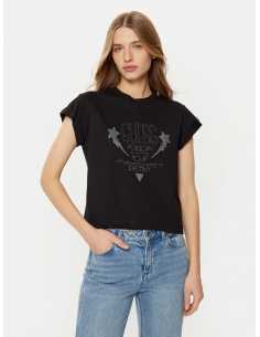 მაისურები GUESS - SS CN SLEEVES STRASS DETAIL