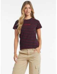 მაისურები GUESS JEANS - GJ SS CN REG YD STRIPED TEE