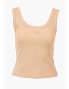 მაისურები GUESS - SL TRIANGLE BLING RIB TANK