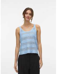 მაისურები Vero Moda - VMLEILANI STRIPE SL U-NECK TOP