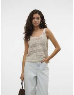 მაისურები Vero Moda - VMLEILANI STRIPE SL U-NECK TOP