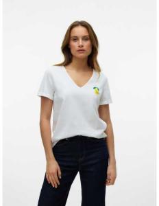 მაისურები Vero Moda - VMBITONA S/S V-NECK T-SHIRT JRS BTQ GA